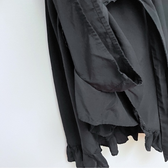 LOFT Black Flutter Sleeve V Neck Wrap Tie Waist Romper Dress Size 2 - Picture 13 of 13